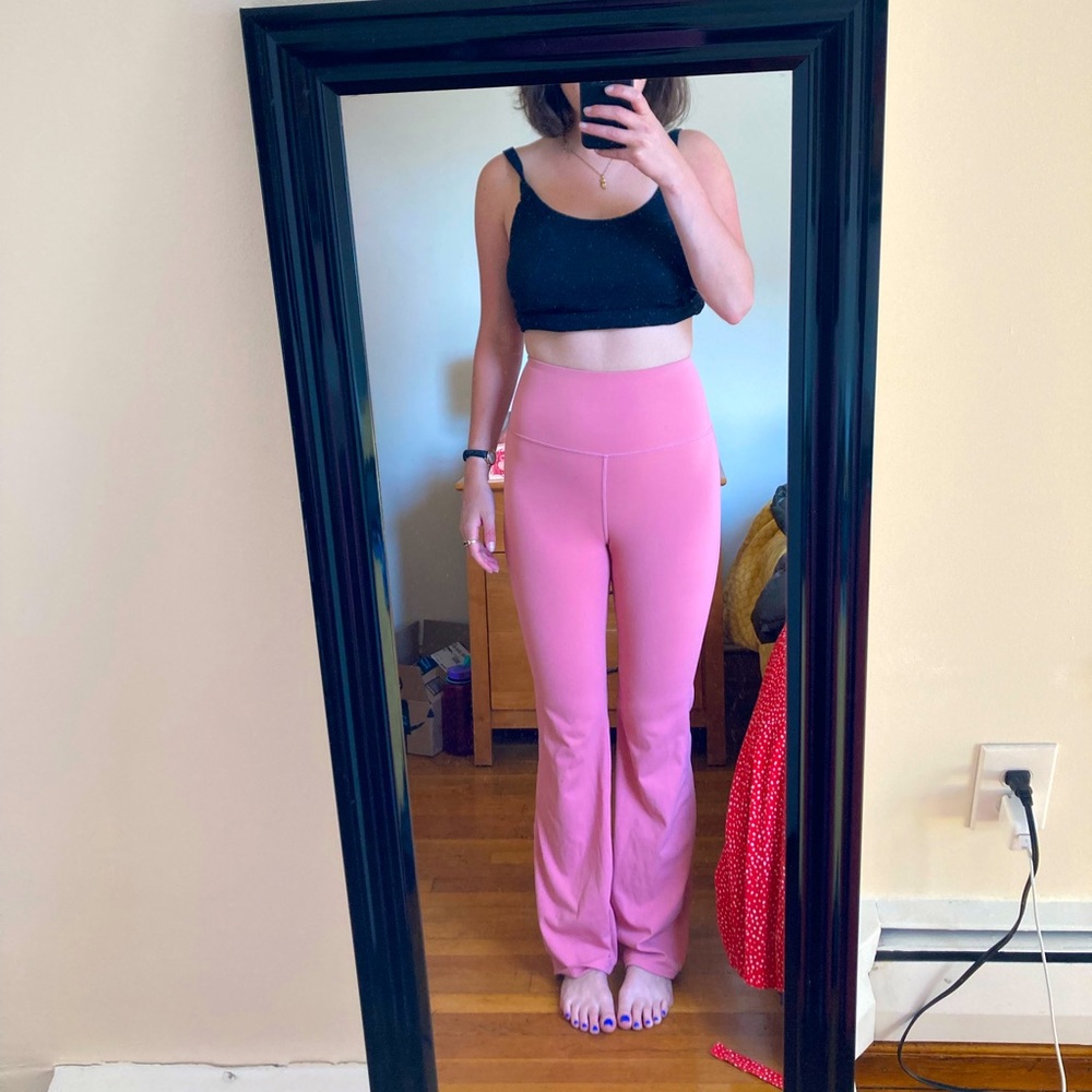Halara pink flare leggings